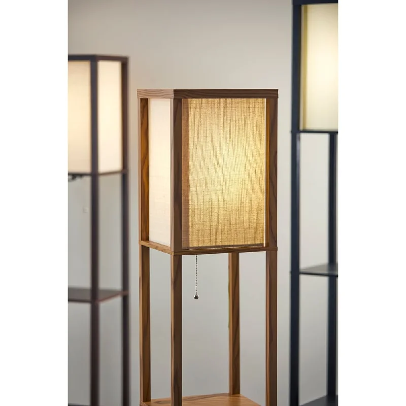 Industrial Style Floor Lamp with Exposed Bulbs for Loft ApartmentsCarbon Loft Wiig Wood Shelf Lamp Industrial Style Floor Lamp with Exposed Bulbs for Loft ApartmentsCarbon Loft Wiig Wood Shelf Lamp