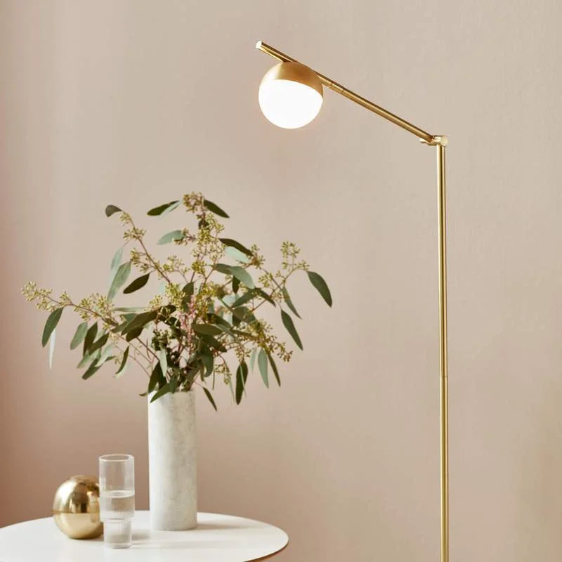 Smart Floor Lamp with Voice Control and Bluetooth ConnectivityContina Swing Arm Floor Lamp - Brass Smart Floor Lamp with Voice Control and Bluetooth ConnectivityContina Swing Arm Floor Lamp - Brass