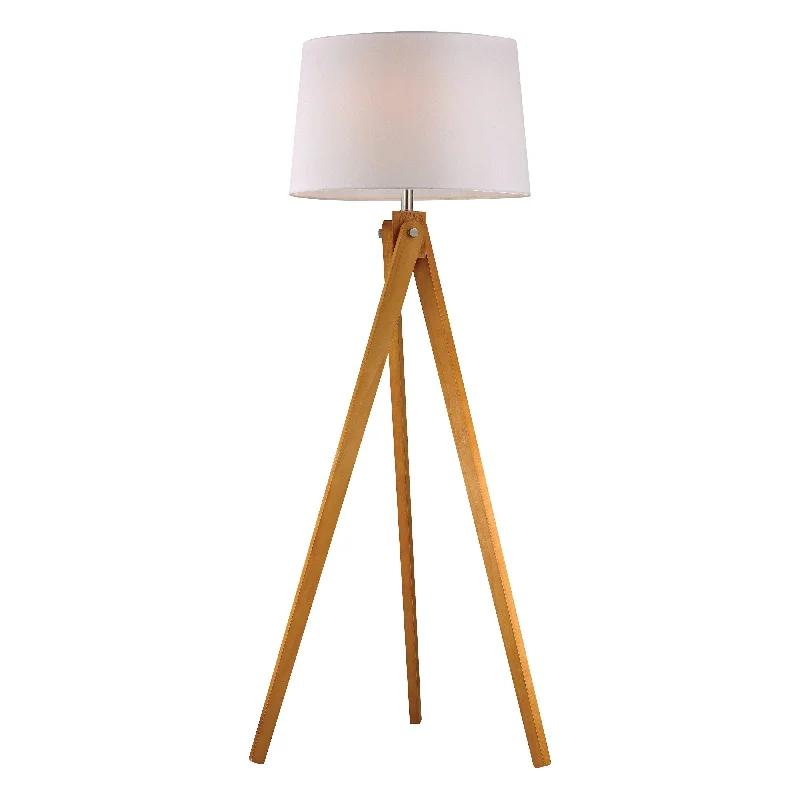 Glass Floor Lamp with Frosted Shades for Soft Diffused LightWooden Tripod 63" High 1-Light Floor Lamp Glass Floor Lamp with Frosted Shades for Soft Diffused LightWooden Tripod 63" High 1-Light Floor Lamp