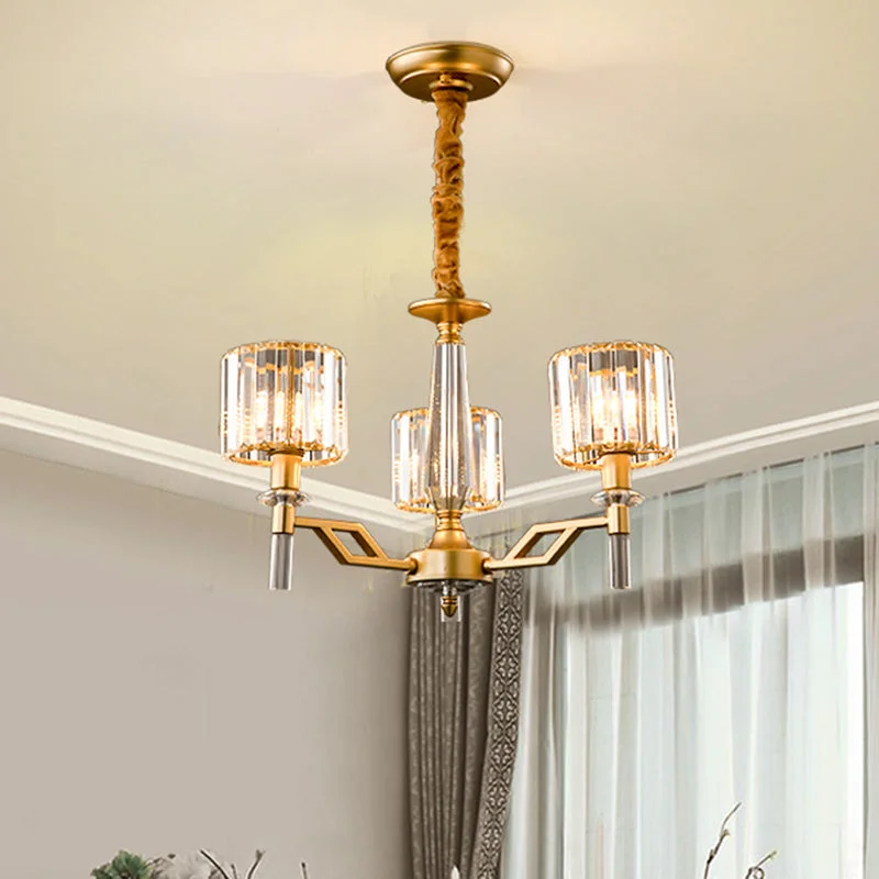Rustic Wood Chandeliers for Country - Style HousesRustic Wood Chandeliers for Country - Style HousesGold Radiating Suspension Light: Artistic Metallic Chandelier with Crystal Shade for Living Room