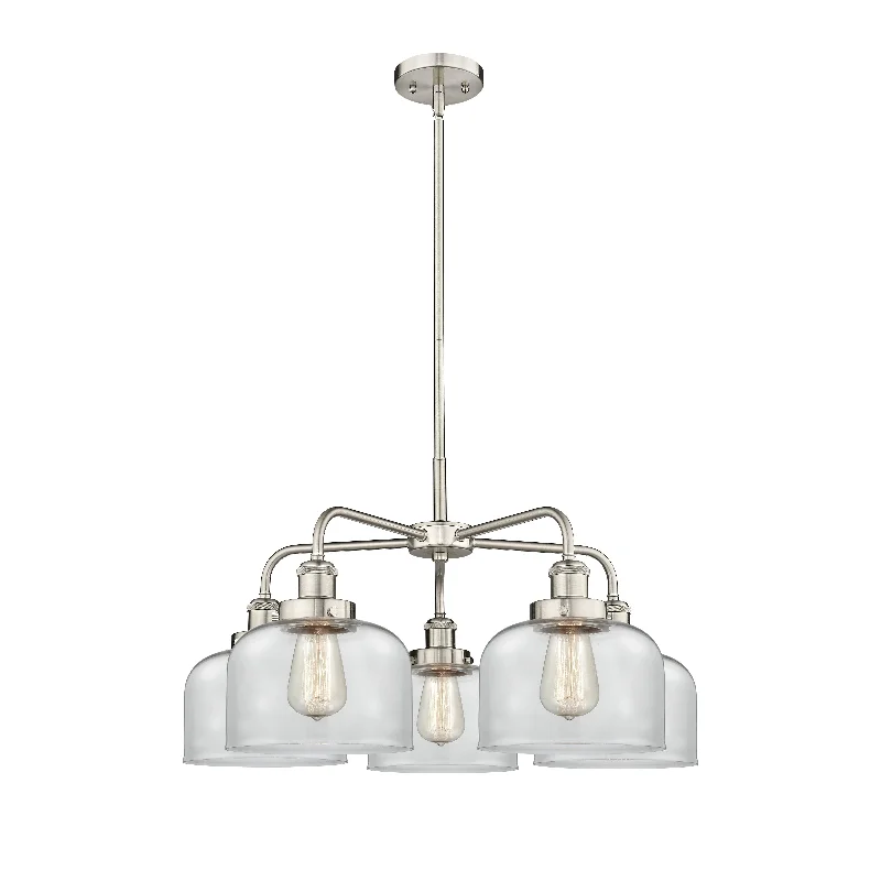 Chandeliers with Metal Frames in Gold FinishChandeliers with Metal Frames in Gold FinishInnovations Downtown Urban 916-5CR-SN-G72 Chandelier Light - Satin Nickel