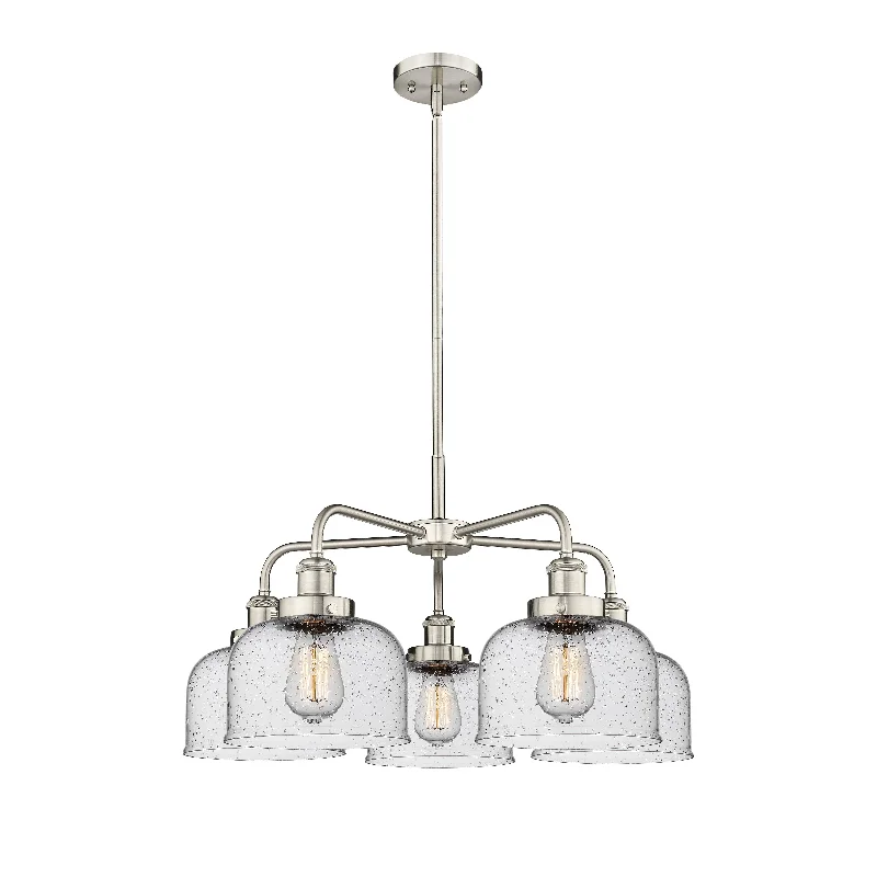 French Country Chandeliers with a Romantic AuraFrench Country Chandeliers with a Romantic AuraInnovations Downtown Urban 916-5CR-SN-G74 Chandelier Light - Satin Nickel