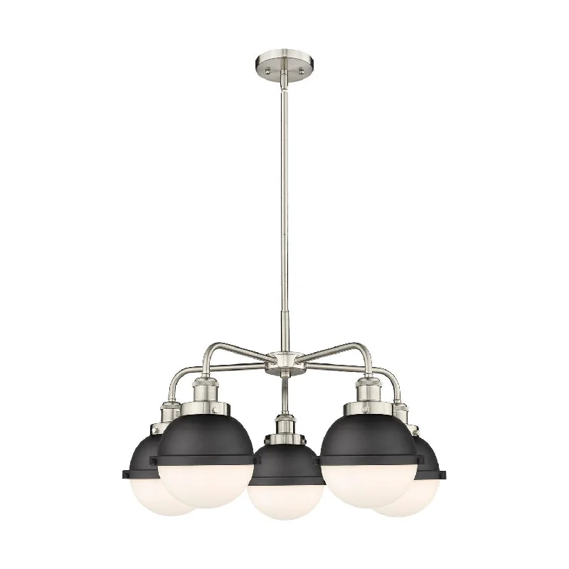Chandeliers with Pendant Lights for a Stylish LookChandeliers with Pendant Lights for a Stylish LookInnovations Downtown Urban 916-5CR-SN-HFS-61-BK Chandelier Light - Satin Nickel
