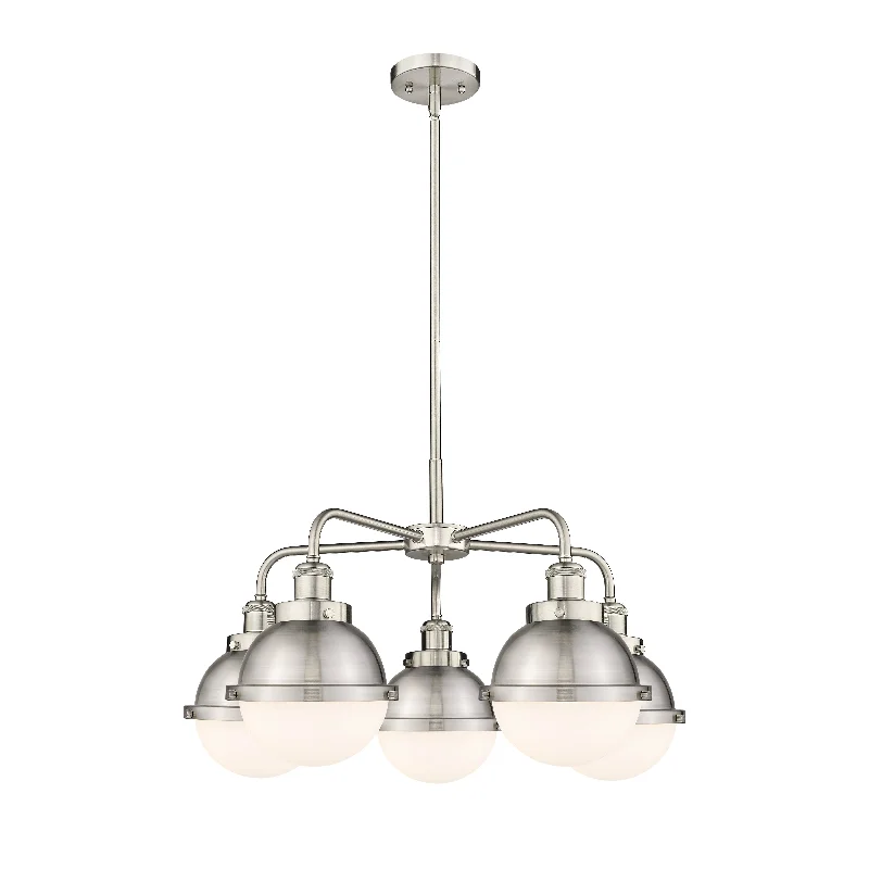 Chandeliers with Metal Frames in Copper FinishChandeliers with Metal Frames in Copper FinishInnovations Downtown Urban 916-5CR-SN-HFS-61-SN Chandelier Light - Satin Nickel