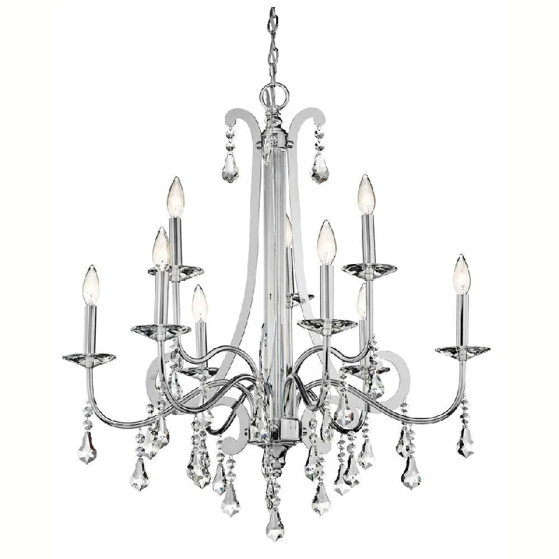 Chandeliers with Sputnik - Style Design for a Futuristic VibeChandeliers with Sputnik - Style Design for a Futuristic VibeKichler Lighting Leanora Collection 9-light Chrome Chandelier