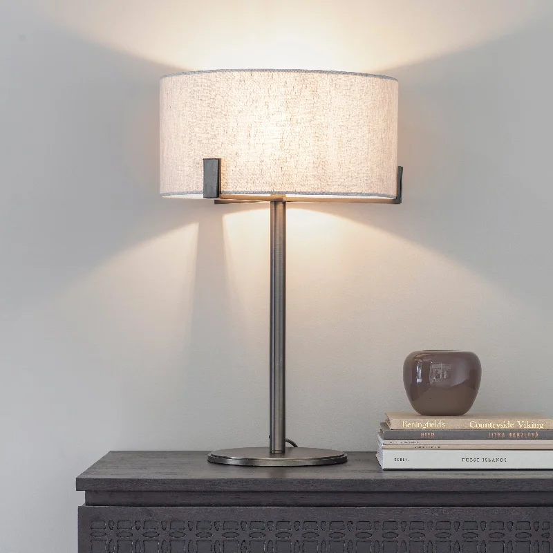 Glass Floor Lamp with Frosted Shades for Soft Diffused LightMeadowlark 1Lt Indoor Table Lamp In Brushed Bronze Finish & Natural Linen Finish Glass Floor Lamp with Frosted Shades for Soft Diffused LightMeadowlark 1Lt Indoor Table Lamp In Brushed Bronze Finish & Natural Linen Finish