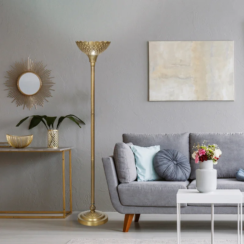 Adjustable Height Floor Lamp for Versatile Lighting NeedsLilith River of Goods Gold-Tone Metal 63.5-Inch Candlestick Floor Lamp - 11.75" x 11.75" x 63.5" Adjustable Height Floor Lamp for Versatile Lighting NeedsLilith River of Goods Gold-Tone Metal 63.5-Inch Candlestick Floor Lamp - 11.75" x 11.75" x 63.5"
