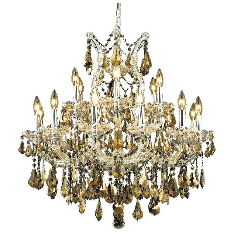 French Country Chandeliers with a Romantic AuraFrench Country Chandeliers with a Romantic AuraMaria Theresa 19 light Chrome Chandelier Golden Teak (Smoky) Swarovsk - One Size French Country Chandeliers with a Romantic AuraFrench Country Chandeliers with a Romantic AuraMaria Theresa 19 light Chrome Chandelier Golden Teak (Smoky) Swarovsk - One Size