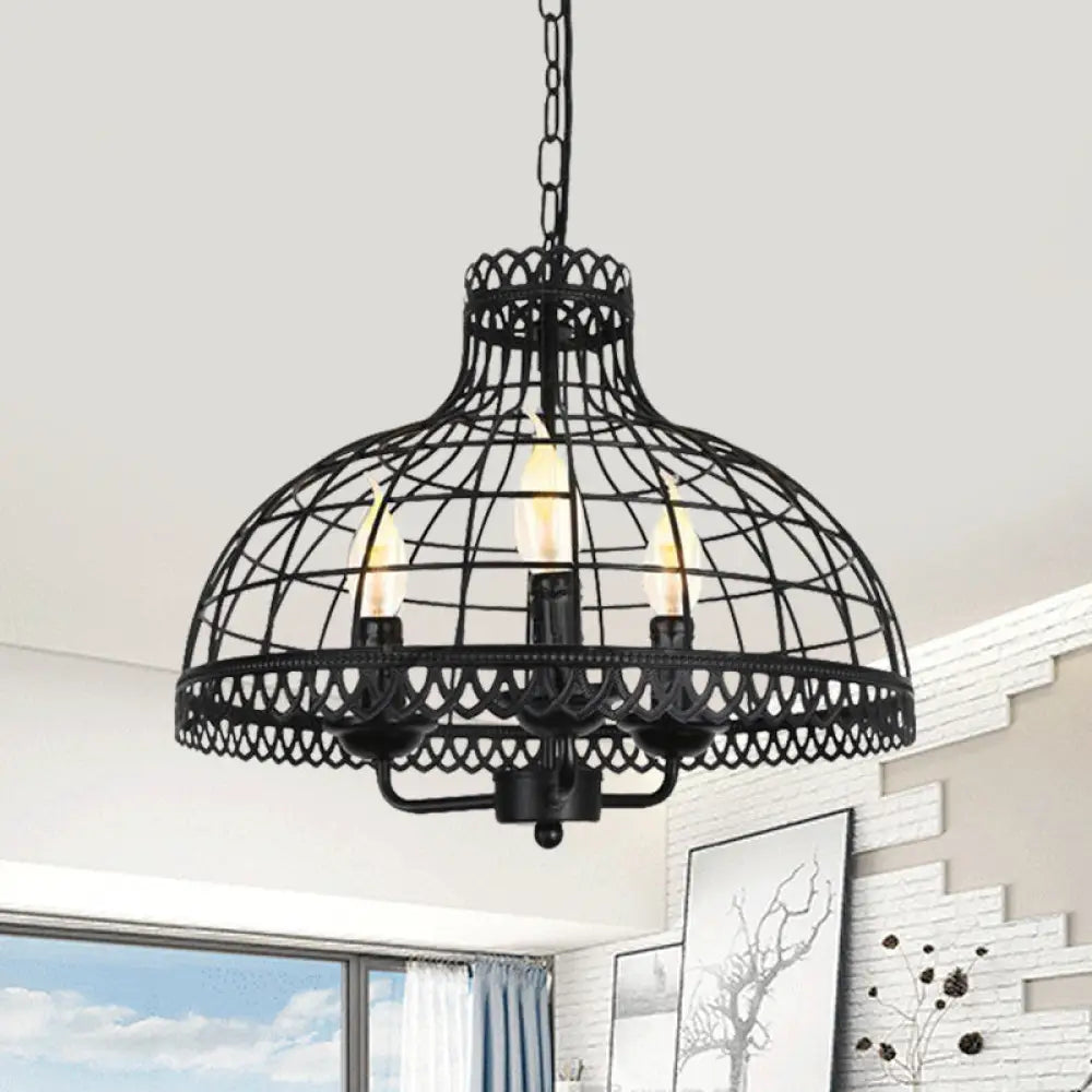 Chandeliers with Candle - Style Bulbs for a Classic AestheticChandeliers with Candle - Style Bulbs for a Classic AestheticRustic 3-Light Metal Dome Ceiling Lamp with Farmhouse Charm - Black Finish Chandeliers with Candle - Style Bulbs for a Classic AestheticChandeliers with Candle - Style Bulbs for a Classic AestheticRustic 3-Light Metal Dome Ceiling Lamp with Farmhouse Charm - Black Finish