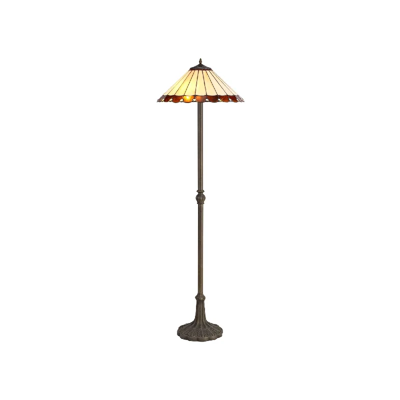 Dimmable Floor Lamp for Adjustable Lighting AmbianceNelson Lighting NLK02809 Umbrian 2 Light Leaf Design Floor Lamp With 40cm Tiffany Shade Amber/Chrome/Brass Dimmable Floor Lamp for Adjustable Lighting AmbianceNelson Lighting NLK02809 Umbrian 2 Light Leaf Design Floor Lamp With 40cm Tiffany Shade Amber/Chrome/Brass