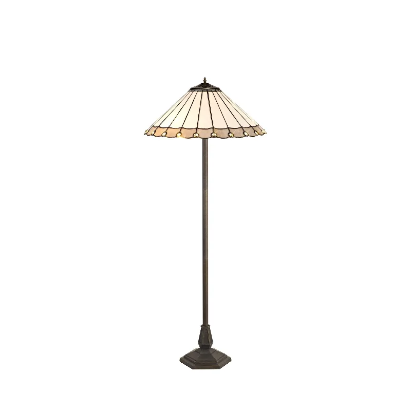 Fabric Floor Lamp with a Linen Shade for a Relaxed AestheticNelson Lighting NLK03459 Umbrian 2 Light Octagonal Floor Lamp With 40cm Tiffany Shade Grey/Chrome/Antique Brass Fabric Floor Lamp with a Linen Shade for a Relaxed AestheticNelson Lighting NLK03459 Umbrian 2 Light Octagonal Floor Lamp With 40cm Tiffany Shade Grey/Chrome/Antique Brass