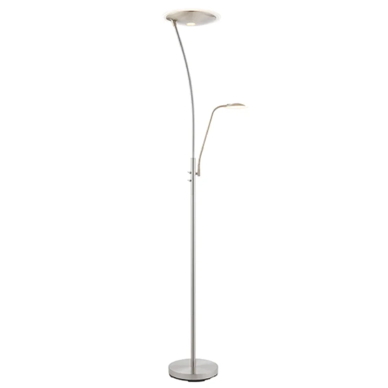 Metal Floor Lamp with a Matte Black Finish for a Sleek LookSatin Chrome Mother and Child Floor lamp - ID 10672 Metal Floor Lamp with a Matte Black Finish for a Sleek LookSatin Chrome Mother and Child Floor lamp - ID 10672