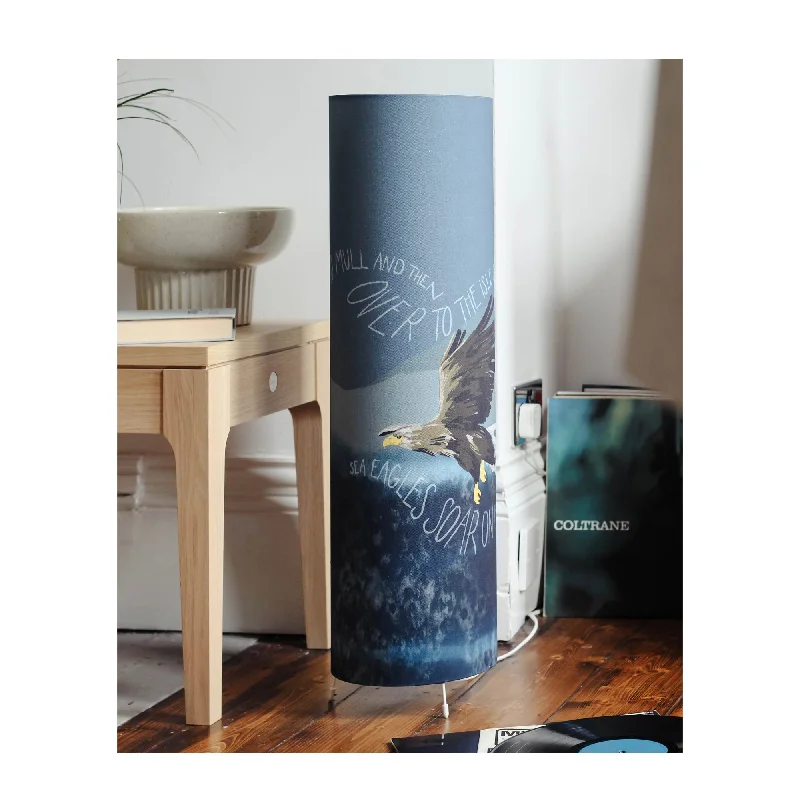 Fabric Floor Lamp with a Linen Shade for a Relaxed AestheticSea Eagle Floor Lamp Fabric Floor Lamp with a Linen Shade for a Relaxed AestheticSea Eagle Floor Lamp