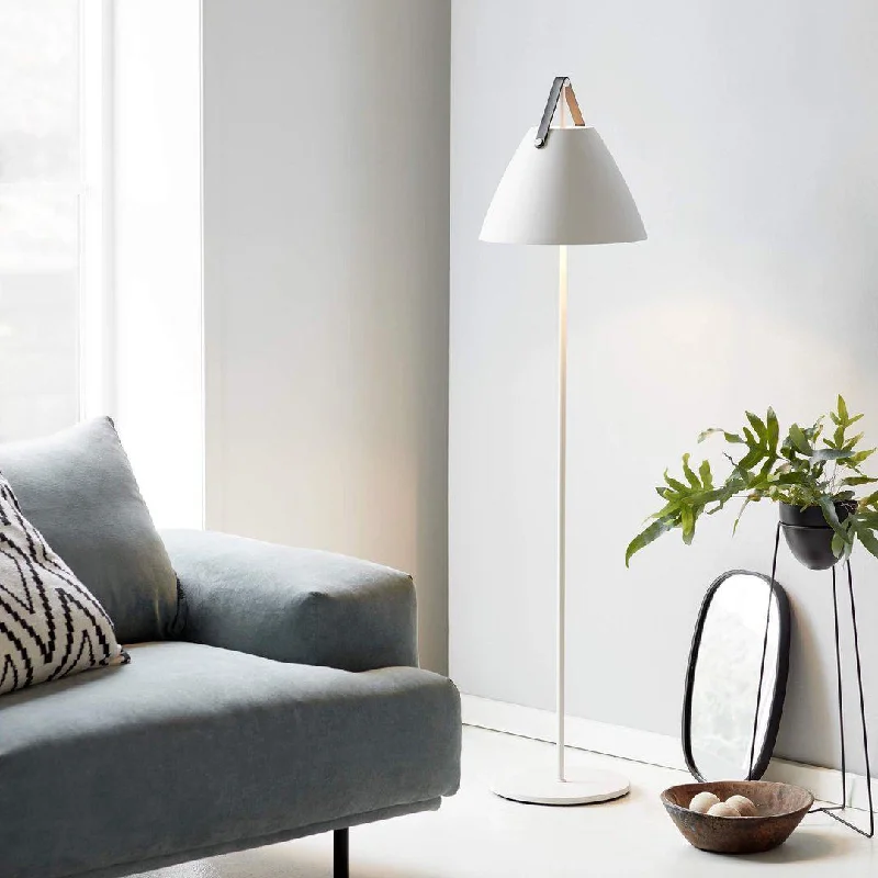 Way Switch Floor Lamp for Multiple Light Intensity LevelsStrap Floor Lamp - White Way Switch Floor Lamp for Multiple Light Intensity LevelsStrap Floor Lamp - White