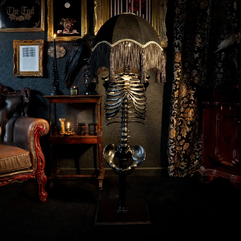 USB Charging Port Floor Lamp for Convenient Device ChargingThe Black Skeleton Floor Lamp - Enid Edition USB Charging Port Floor Lamp for Convenient Device ChargingThe Black Skeleton Floor Lamp - Enid Edition