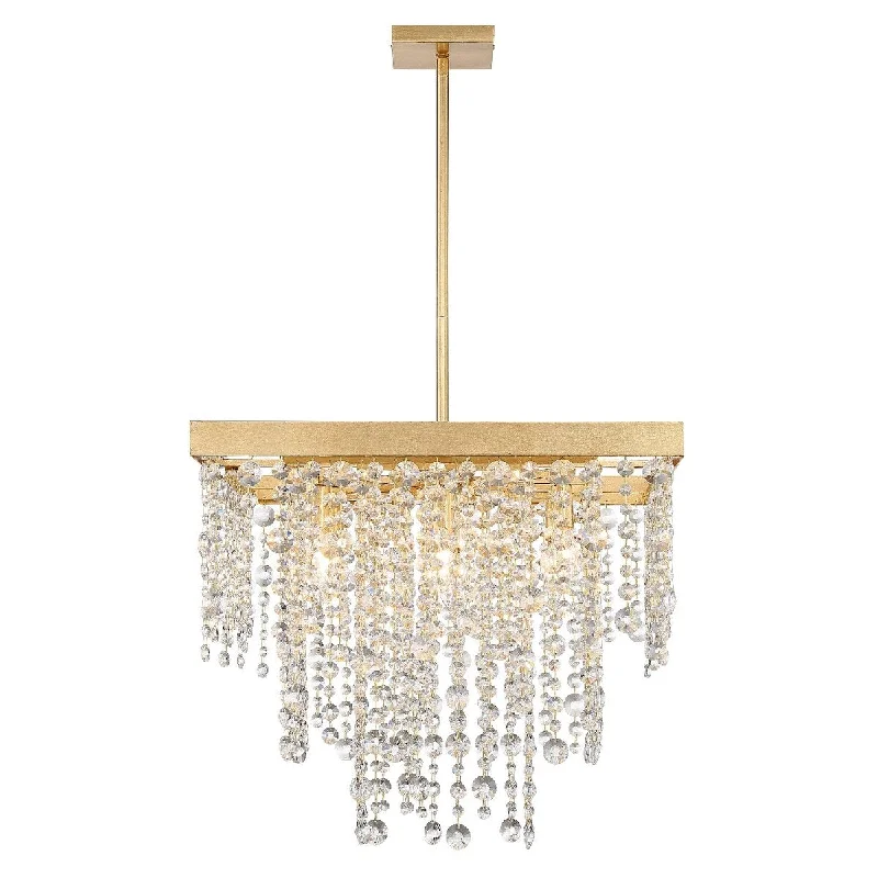 Large Chandeliers for Grand Halls and FoyersLarge Chandeliers for Grand Halls and FoyersTimeless Home Eight Light Chandelier Winham Antique Gold - Exact Size