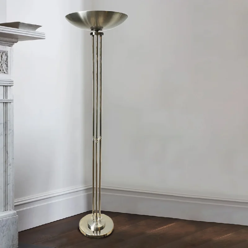 Way Switch Floor Lamp for Multiple Light Intensity LevelsTri-Stainless Deco Uplight Way Switch Floor Lamp for Multiple Light Intensity LevelsTri-Stainless Deco Uplight