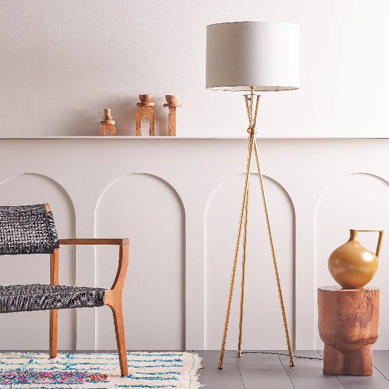 Metal Floor Lamp with a Matte Black Finish for a Sleek LookTryst floor lamp in antique brass