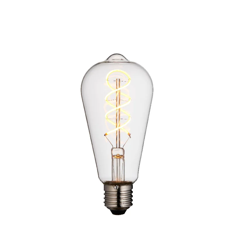Marble Base Floor Lamp for a Touch of LuxuryTwist E27 Filament Clear Glass Pear Dimmable 4W LED Light Bulb Marble Base Floor Lamp for a Touch of LuxuryTwist E27 Filament Clear Glass Pear Dimmable 4W LED Light Bulb