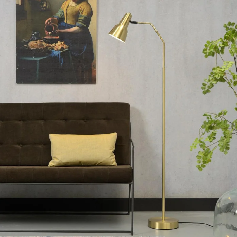 Fabric Floor Lamp with a Linen Shade for a Relaxed AestheticValencia Floor Lamp - Gold - It's About RoMi Fabric Floor Lamp with a Linen Shade for a Relaxed AestheticValencia Floor Lamp - Gold - It's About RoMi