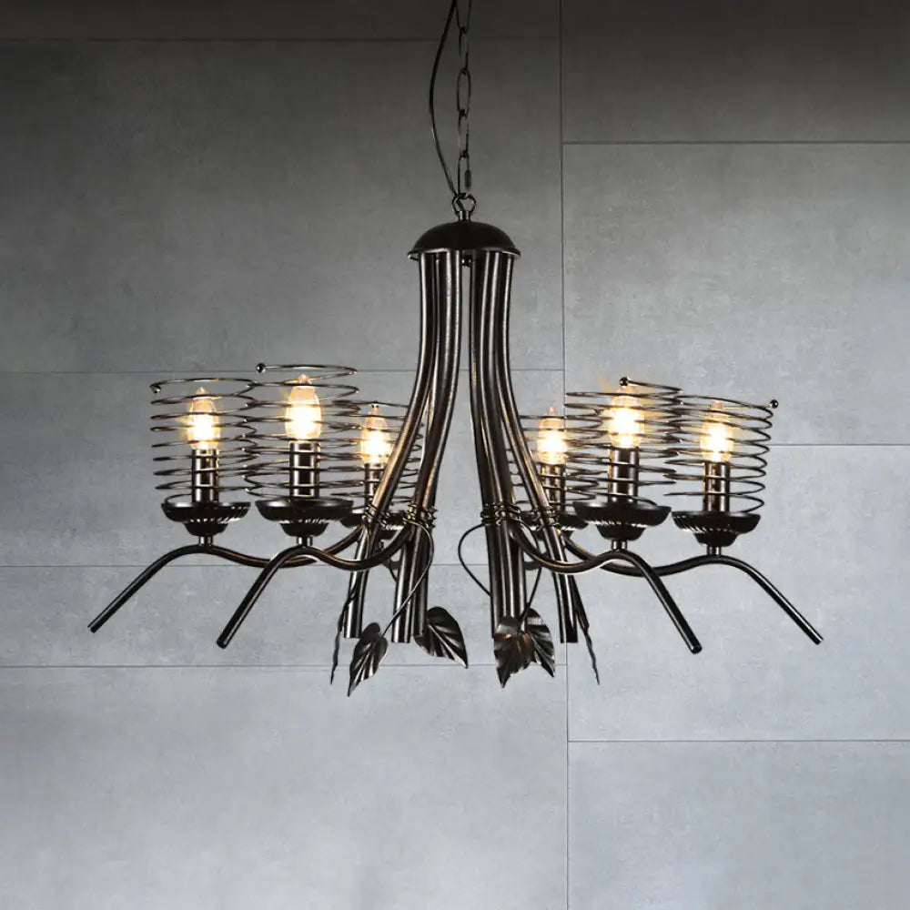 Mid - Century Modern Chandeliers for Vintage AppealMid - Century Modern Chandeliers for Vintage AppealIndustrial Loft 6-Bulb Black Wire Frame Chandelier Pendant Lamp Mid - Century Modern Chandeliers for Vintage AppealMid - Century Modern Chandeliers for Vintage AppealIndustrial Loft 6-Bulb Black Wire Frame Chandelier Pendant Lamp