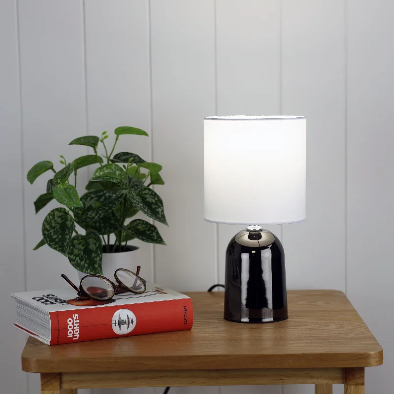 modern minimalist table lamps for contemporary living roomsEspen Touch Table lamp Antique Brass Gun metal