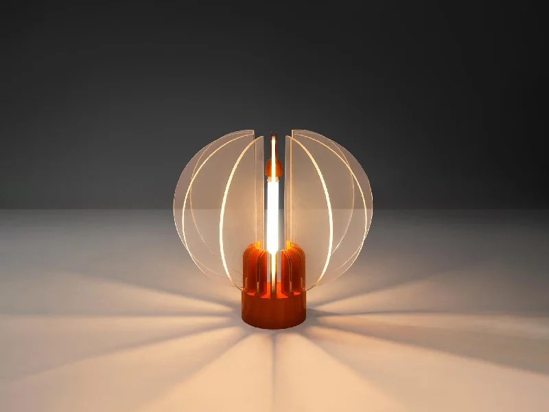 rustic farmhouse table lamps for cozy kitchensGae Aulenti for Kartell ‘King Sun’ in Perspex and Red-Orange Aluminum rustic farmhouse table lamps for cozy kitchensGae Aulenti for Kartell ‘King Sun’ in Perspex and Red-Orange Aluminum
