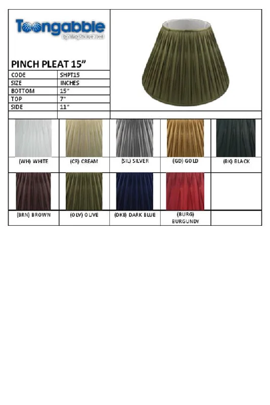 wooden table lamps with natural grain for a warm and organic feelPinch Pleat 15" Shades